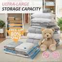 Cozy Essential Vacuum Storage Bags, 80% Compression Vacuum Seal Space Saver Plastic Packaging Bags for Clothes, Blankets, Pillow, Bedding, Comforters, Sealer Clothing Storage,6 XXL Jumbo
