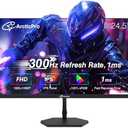 ArcticPro 24.5" Gaming Monitor 300Hz, FHD 1080p, IPS Panel, 1ms Response Time, Adaptive sync, PC Computer Monitor, 3-Sided Frameless, Ultra Slim, 100% sRGB, Bluelight Filter, HDMI *2, DP*2