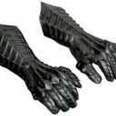 Black Antique Nazgul Gauntlets Steel Medieval armor Gloves ~ Crusader Larp Gauntlets