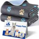 Aitmexcn Washable Puppy Dog Pee Pad, 2PCS 100% Waterproof Whelping Training Mat for Puppy/Senior Dog, Fast Drying Reusable Puppy Pads for Indoor, Outdoor and Car Travel- 24'' x 36''