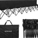 G GOOD GAIN Portable Soccer Bench,Team Bench Soccer 8 Seats with Bag,Black