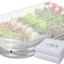 2 Pack Garden Netting for Raised Beds, Durable Ultra Fine Mesh Plant Covers with Drawstring to Keep Small Animals Pest Out,Raised Bed Bird Barrier Screen for Protecting Flowers Vegetables Fruits Crops