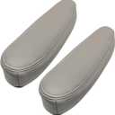 Priprilod # 922 Gray Leather Driver & Passenger Side Replacement Armrest Cover Compatible with Chevy Tahoe Suburban Silverado Avalanche GMC Sierra Yukon 2000 2001 2002 2003 2004 2005 2006