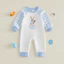 FYBITBO Infant Baby Boy Girl Clothing USA Flag Jumpsuit Short Sleeve Romper Newborn 4th of July Outfit One Piece Clothes, 3-6 Months