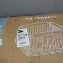 NEWBULIG Dog Playpen 4-Panel, 24IN Puppy Playpen, Stable Dog Play Pen Indoors/Outdoor with Secure Locking Door, Plastic Pet Fence for Small & Medium Dogs