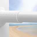 Extra Long Tension Curtain Rod No Drill Adjustable 51-148In,White