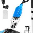 Cordless Pool Vacuum for Above Ground Pool, Magnetic Charging Handheld Pool Vacuum Cleaner, Anti-backflow Design Spa Vacuum for Hot Tub with Telescopic Pole | 18.5GPM Suction, 80-Min Runtime