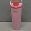 Owala FreeSip Sway Insulated Stainless Steel Water Bottle with Two-Way Spout, Built-In Straw and Bucket Handle, Made for Travel, School, and Sports, 30oz, BPA Free, Leak Proof, Pink Angel Food Cake