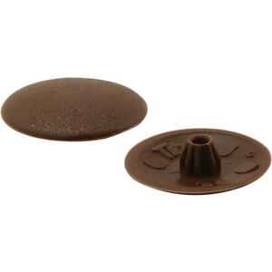 Prime-Line EP 16045 Screw Cap Cover, Plastic Construction, Brown in Color (12 Pack)