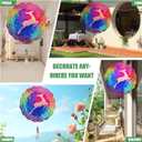 Christmas Deer Wind Spinner Outdoor with Crystal Sun Catcher - 3D Stainless Steel Metal Wind Spinners 12 in Garden Art for Patio Yard Decor Decorations for Home,House Outdoor