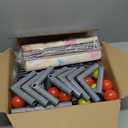 Baby Playpen with Mat, 50x50 Inch Playpen with Mat Waterproof for Babies and Toddlers Play Pen Playards Safety Gate Fence Active Center Indoor (Dark Grey + Mat)