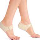 Plantar Fasciitis Gel Heel Protectors - Bukihome Heel Cup for Women Men Heel Spur Pain Relief - Heel Insert Pad for Achilles Tendinitis Dry Cracked Heel Support Cushion,Men 8.5-14|Women 9.5-13 (Beige)