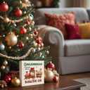 3 x Gingerbread Christmas Decor Wooden Box Sign,Gingerbread Decorations for Kitchen, Christmas Decorations for Home Shelf Office Desk Decor,Holiday Gifts for Women 5x5