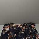 Floerns Women's Plus Size Cold Shoulder Short Sleeve Split Thigh Long Dress (Black Floral)  1XL