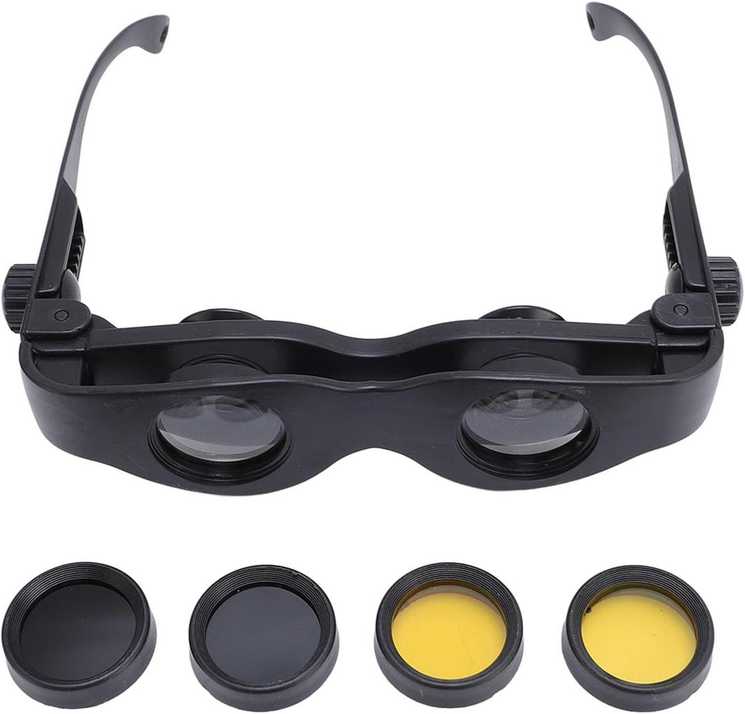 Optics Binocular Glasses, 3X Zoom Opera Glasses, Binoculars Glasses with Polarized Lens, Fishing Binoculars Tool, for Fishing Bird Watching