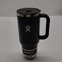 Hydro Flask 40 Oz Travel Tumbler with Handle, Lid and Straw - Insulated Stainless Steel in Black