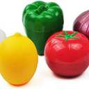 5-Piece Set Fruit Container Refrigerator,Onion Storage, Vegetable Storage, Onion, Lemon, Green Pepper, Tomato, Garlic Storage Container, Refrigerator Preservation