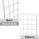 Heavy Duty Gridwall Display Panels – White Grid Display Wall for Retail Stores, Trade Shows, Garage & Home Organization, Durable Load-Bearing Grid Panels, 2 inches x 25 inches x 72 inches