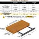 1pc Floating Shelf Hardware Heavy Duty Hidden Shelf Brackets Support,Wall Mounting Invisible Floating Shelves Bracket Without Jig (18" x 4" x 1.5" Without Tools)