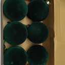 6 Pcs Christmas Velvet Balls 4 Inch Large Matte Green Flocked Christmas Hanging Ornaments Decor Shatterproof Luxury Handmade Velvet Balls Xmas Tree Ornaments Bulbs for Wedding Anniversary Party