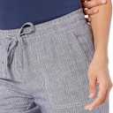 Amazon Essentials Women's Pull On Linen Blend Drawstring Relaxed Fit Wide Leg Pant (Gray, XS)