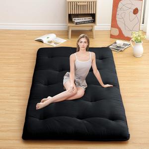 ROYGROW Japanese Floor Mattress for Adults Kids, Japanese Floor Bed Mattress Tatami Mat, Roll Up Mattress Portable Sleeping Pad for Dorm, Camping, Travel