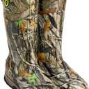 TIDEWE Rubber Hunting Boots, Waterproof Insulated Next Camo G2 Warm Rubber Boots with 7mm Neoprene, Sturdy Outdoor Hunting Boots for Men, 800g Insulated & Standard, Size 13