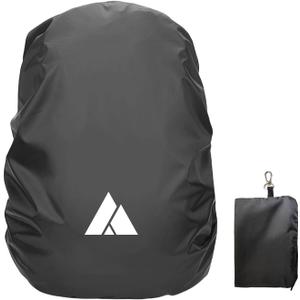 Waterproof Backpack Rain Cover (15-90L), Heavy-Duty Nylon Pack Cover with Upgraded Double Adjustable Closure System and a Carry Pouch for Hiking, Cycling. Durable and Lightweight.