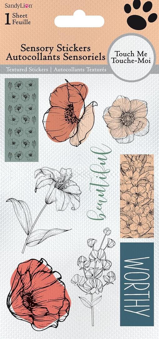 3 Sheet Fruille Sensory Stickers Autocollants Sensoricls
