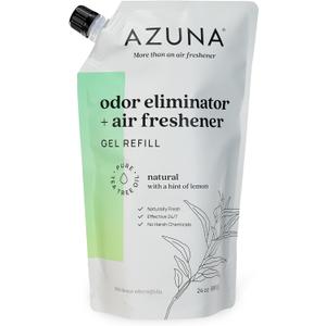 Azuna All-Natural Odor Remover Gel Refill Pouch | Air Purifier with Tea Tree Oil | Plant-Based & Long Lasting | For Pet Odors, Smoke & Strong Odors | Natural Scent, 24 oz (24 Fl Oz (Pack of 1))
