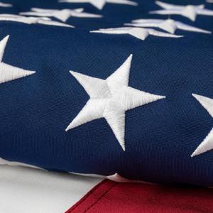 American Flag 3x5 FT for Outside - TearProof & Fade-Resistant USA Flag, Embroidered Stars, Sewn Stripes, Brass Grommets, UV & Weather-Resistant Spun Polyester, Perfect for High Winds & 4th of July
