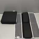 Baby Bath Kneeler & Elbow Rest Pad Set | Extra Thick 1.5 Foam That Relieves Knee & Elbow Pressure | Non-Slip Suction Stability | Machine Washable, Quick-Dry | Brush & Washcloth Gift Included (Black)