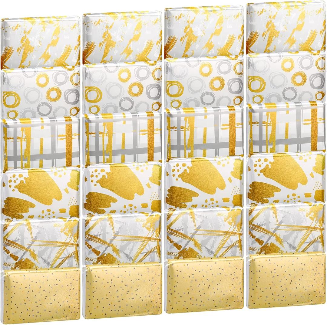 24 Packs Travel Size Tissue Pocket Slim Pack Facial 3 Ply Wallet Size Pocket Tissues for Travel Wedding Party Favors, 6 Styles(Stylish Style)