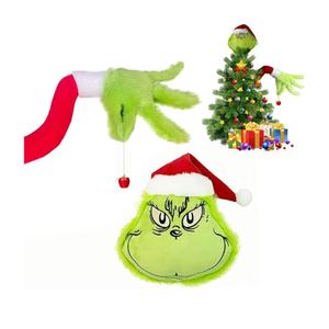 Green Christmas Tree Topper - Elf Christmas Tree Decorations and Ornaments (Arm + Head)
