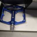 Road/Mountain Bike Pedals - 3 Bearings Bicycle Pedals - 9/16 CNC Machined Flat Pedals with Removable Anti-Skid Nails