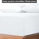 Royale Linens 6 Pack Queen Fitted Sheet Set - Bottom Sheet - Ultra Soft & Breathable - Brushed 1800 Microfiber - Wrinkle & Stain Resistant - Hotel Quality Deep Pocket Stretch Up to 16" (Queen, White)