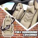 ADERN Car Seat Covers for Honda Accord 2000-2026, Premium Nappa Leather Car Seat Cover, Stylish Sport Seat Covers， Automobile Seat Cover Sets.(Luxury 5 Seats/Beige)