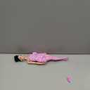 Barbie Deluxe Style Doll #11 in Pink Denim Star-Print Dress with Matching Tights, Black Hair in High Bun, Accessories Like Handbag and Jewelry