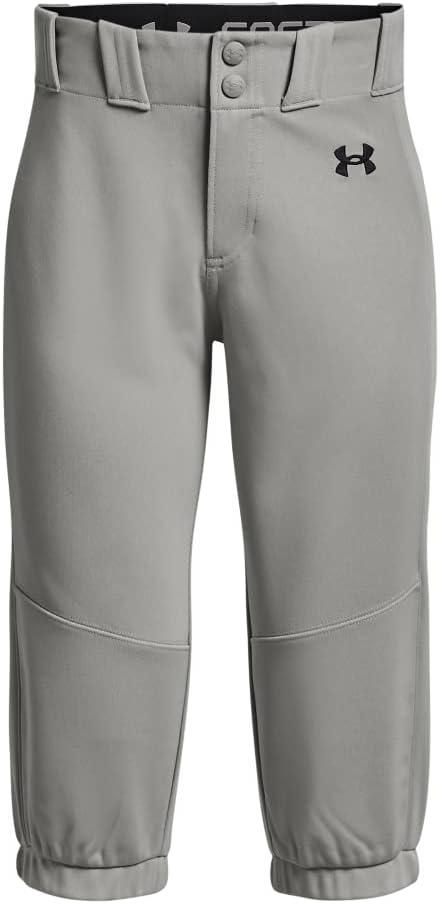 Under Armour Girls Utility Softball Pants 22, (075) Baseball Gray / / Black, X-Small