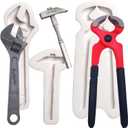 Hand Tools Chocolate Silicone Molds, 3 Packs Large Hammer Wrenches Pliers Construction Tools Baking Molds, 3D Fondant Molds for Cake Decoration Candy Sugar Craft Gum Paste Clay