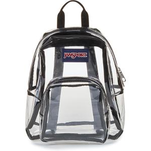 JanSport Mini Pack - Lightweight 10L Backpack with Adjustable Straps and Front Zipper Pocket - Perfect for Travel, Concerts, & Everyday Use, Clear
