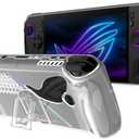 Miimall Protective Case for ROG Ally X 2024 Game Console,Slim Fit for Asus Rog Ally X Cover Case Kickstand, Shockproof Anti-Scratch Ultra Clear Case for ASUS ROG Ally X 2024 Accessories (Clear)
