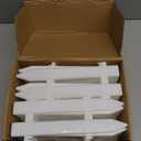 MCEAST 30 Piece White Picket Fence Border 4.6 x 12 Inches Mini Plastic Decorative Fences for Home Wedding Fairy Garden Party