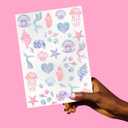 xo, Fetti 88 Mermaid Temporary Tattoos - 2 Sheets | Under the Sea Party, Pastel Ocean, Iridescent, Pool Party, Kids Birthday, Mermaidcore