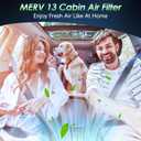 Certified MERV 13 Cabin Air Filter with Activated Carbon, CF10373 for Audi A3/A3 Quattro/Q3/Q3 Quattro/TT/TT Quattro, VW Beetle/CC/Eos/Tiguan/Golf/Jetta/Passat/R32/GTI/Rabbit.