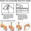 Gold Chain Dog Collar 11/15/19mm Wide Stainless Steel Cuban Link Slip Choker Chew Proof Collar Training Walking for Small, Medium and Large Dogs 12in-26in (15mm,12'') (12inch (Fits dogs neck 8in-10in))