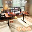 Monomi Height Adjustable Electric Standing Desk, 55 x 24 Inches Stand up Desk, Sit Stand Home Office Computer Desk(Black Frame+Cherry Top)