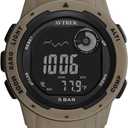 Tactical Watch with Compass,50M Waterproof Pedometer, Digital Altimeter Watch for Outdoor Hiking/Climbing(Cafe)