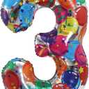 40 Inch Large Foil Helium Number Balloon Birthday Wedding Party 0-9 (Celebration, 3)