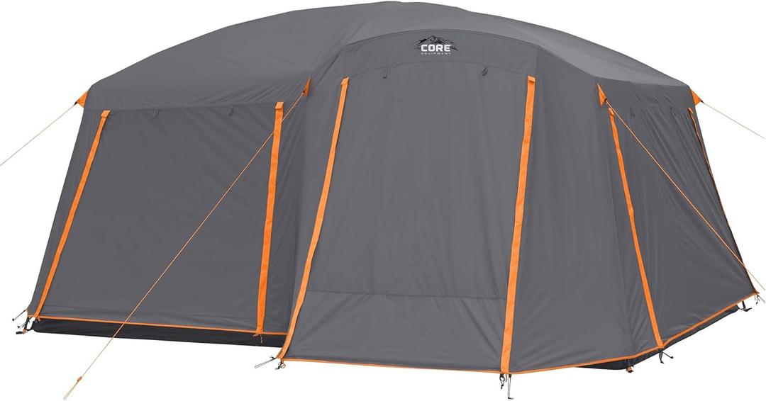 CORE Tent for Family Camping | 10 Person / 11 Person / 12 Person Large Multi Room Cabin Tents for Car Camping & Outdoor Adventures